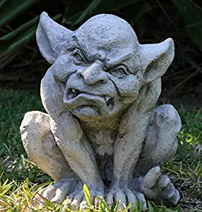 Home Comforts Peel-n-Stick Poster of Grumpy Statue Gargoyle Lawn Ornament Creepy Vivid Imagery Poster 24 x 16 Adhesive Sticker Poster Print