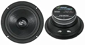 6.5" Car Audio Speaker Midrange - 300 Watt High Power Sealed Back Mid Range Speakers System w/ Paper Coating Cone, 200-5 kHz, 93 dB, 8Ohm, 30 oz Magnet,1 inch KAPTON Voice Coil - Pyle Pro PDMR6