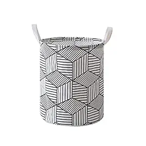 I&HE Large Laundry Basket, Diamond Pattern Laundry Hamper, Waterproof Collapsible Storage Basket