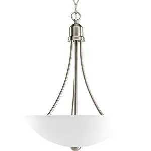 Progress Lighting P3914-09EBWB Transitional Two Light Foyer Pendant from Gather Collection in Pwt, Nckl, B/S, Slvr. Finish, Brushed Nickel