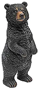 Design Toscano Black Bear Statue Standing, Multicolored