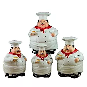 Fat Chef Kitchen Canister Set of 4