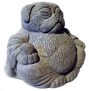 Tyber Katz ZEN Lucky PUG DOG Buddha Art Statue