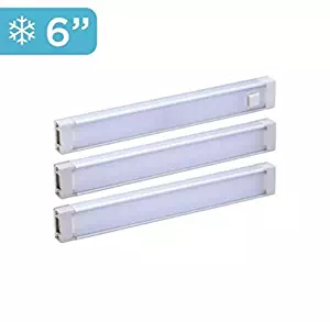 Black and Decker Office Black+Decker LED Under Cabinet Lighting Kit, Cool White, Stick up Design, 3-Bars, 6” Each (LEDUC6-3CK),