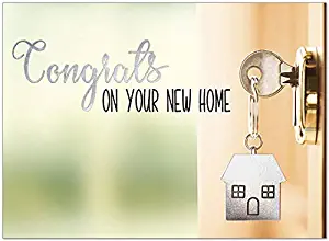 25 Congrats on Your New Home Cards - New House Key - 26 White Envelopes - FSC Mix