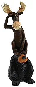 Bear & Moose "On the Lookout", Collectible Sculpture Figure, 9-inch