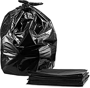 65 Gallon Trash Bags, Large Black Trash Bags (50 Count)