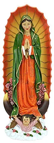 Design Toscano JQ9454 Virgin of Guadalupe Religious Large Statue, Full Color