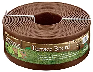 Master Mark Plastics 95340 Terrace Board Landscape Edging Coil, 5-inch x 40-Foot, Brown