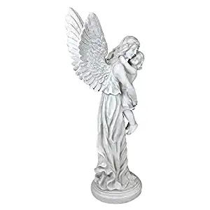 Design Toscano Heaven's Guardian Angel Garden Statue, Antique Stone