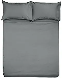 Angel Bedding Brushed Microfiber 1800 Series RV Camper Sheet Set (42x80) Solid Grey - for RV- Trucks, Campers, Airstream, Bus, Boat and Motorhomes Easy to fit in RV-Mattress