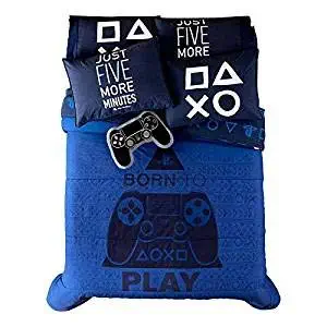 DreamPartyWorld Playstation Teens-Kids Boys Reversible Comforter Set Original Licensed 3PCS Full Size