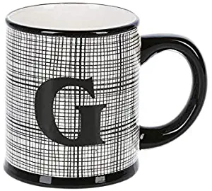 Ganz Initial Letter G Mug, Color: Black, White