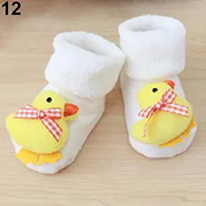 Fashion Toys Kukakoo Plush Cute PillowToys丨Infant Newborn Baby Boy Girl Anti Slip Shoes Animal Cartoon Slippers Boots Socks - 12-Duck ,Kindergarten Gift, Gift for Kids/Couples/Friends