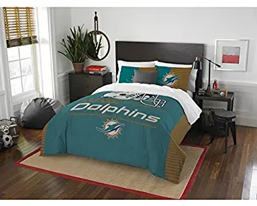 Northwest NFL Miami Dolphins Draft Full/Queen Bedding Comforter Set