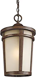 Atwood Outdoor Hanging Lantern in Brown Stone