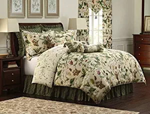 Royal Heritage Home Williamsburg Garden Images Queen Size Comforter Set, 9 Piece