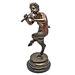 Design Toscano Pan Greek God of The Forest Statue, Medium, Bronze