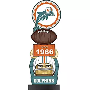 Team Sports America Miami Dolphins Vintage NFL Tiki Totem Statue