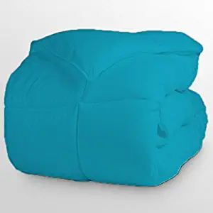 Organic Cotton Comforter | Comforter Set Queen/Full | Comforter Turquoise Blue Queen | Machine Washable | Plush Microfiber Fill 300 GSM 1000 TC | All-Season Down Alternative Quilted Comforter .