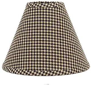 Home Collection by Raghu Newbury Gingham Black Lampshade 14"