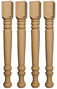 Farm Dining Table Legs (Set of 4) in Soft Maple -