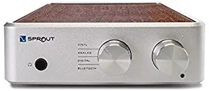 PS Audio Sprout100 Complete HiFi DAC Amp, High Resolution High Fidelity Audio for Digital, Analog, Vinyl, and Bluetooth (Real Walnut)