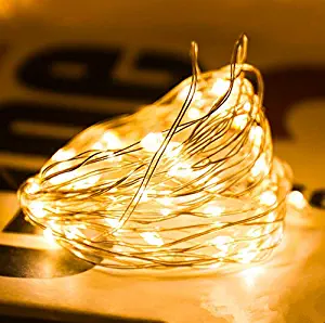 mixigoo 33FT 100 LED Fairy String Lights - Christmas Lights with Remote Control Waterproof Decorative Copper Wire Lights for Bedroom Patio Garden Gate Yard Parties