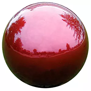 VCS RED10 Mirror Ball 10-Inch Red Stainless Steel Gazing Globe