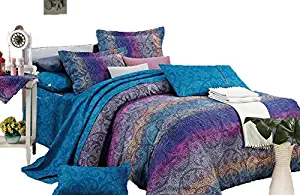 Swanson Beddings Fantasia 3-Piece 100% Cotton Bedding Set: Duvet Cover and Two Pillow Shams (King)