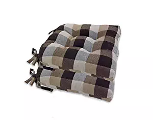 Arlee 16 x 16 in. Buffalo Check Woven Plaid Chair Pad - Set of 4