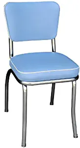 Richardson Seating Retro 1950'S Diner Chair with 2" Box Seat, Bristol Blue