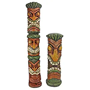 Design Toscano Aloha Hawaii Tiki Sculpture: Set of two