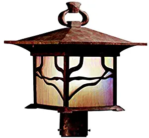 Kichler 9920DCO Morris Outdoor Post Mount 1-Light, Distressed Copper