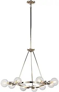 Kichler 42474PN Garim Chandelier 9-Light, Polished Nickel