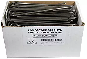 Pinnacle Mercantile 100 Extra Heavy Duty Garden Landscape Fabric Anchor Staples 9 Gauge Thick Steel Professional Grade Made in the USA