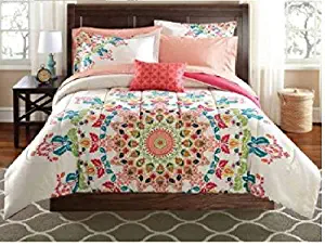 Mainstays Medallion Bed-in-a-Bag Bedding Set Size: Full