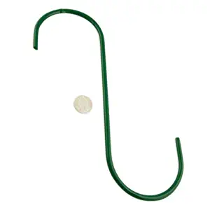 JUMBO 10" Steel Powder Coated S-Hooks - Set of 4 - Plants, Towels