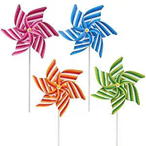 Striped Windmill Wind Spinner Home Garden Yard Decoration s Children Toys