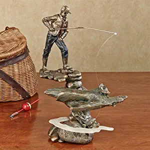 Touch of Class Fishing Man Sculpture Statue Figurine Fisherman Outdoor Enthusiast Gift