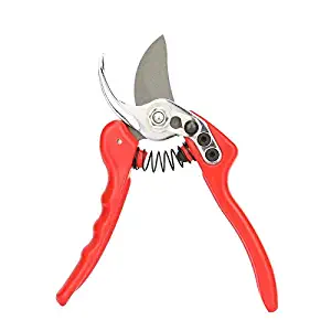 Homsuns Professional Bypass Pruning Shears Sharp Tree Trimmers Garden Scissors Hand Pruners with Safety Lock Comfort Grip Handles Garden Clippers,Dropped Forged Steel Adjustable Latch For Smaller Hand