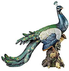 Design Toscano Palace Peacock Garden Statue, Multicolored