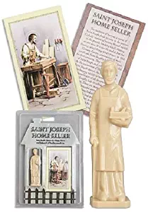 DOZENEGG Saint Joseph Authentic Statue Home Seller Kit with Prayer Card and Instructions