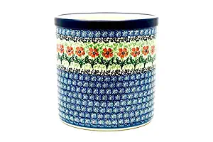 Polish Pottery Utensil Holder - Maraschino