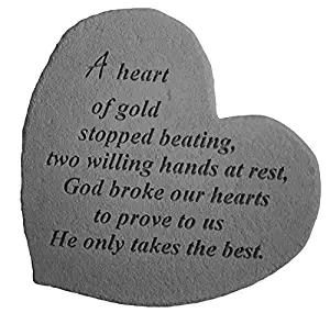 A Heart Of Gold Stopped Beating Heart Shaped Memorial Stone