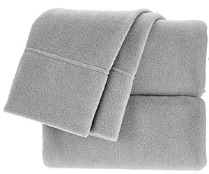 Berkshire Blanket Polarfleece Sheet Set (Queen, Grey)