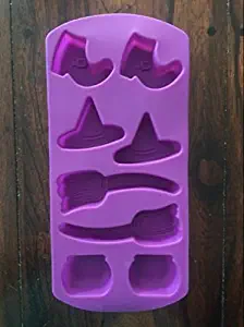 Witch Broom Cauldron Shoes ICE TRAY FONDANT CHOCOLATE CANDY HALLOWEEN MOLD