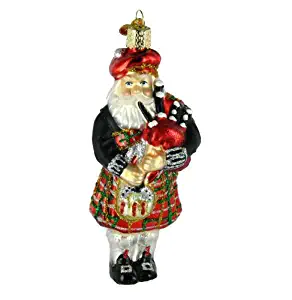 Old World Christmas Ornaments: Assortment of Santas Glass Blown Ornaments for Christmas Tree, Highland Santa