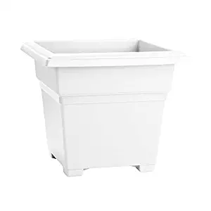 Countryside Square Tub Planter, White, 18-Inch