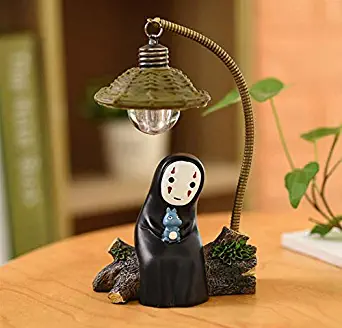 HLZL-No Face Man Night Light Table Lamp Children Gift Kids Toy Home Decor Craft Decorative Lights (Blue-Totoro)